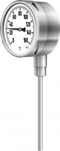 Bimetall-Thermometer Typ 31, Vertikalthermometer für Flüssigkeiten und Gasen