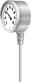 Bimetal thermometer Type 32, vertical thermometer for temperature measurement of gases and liquids